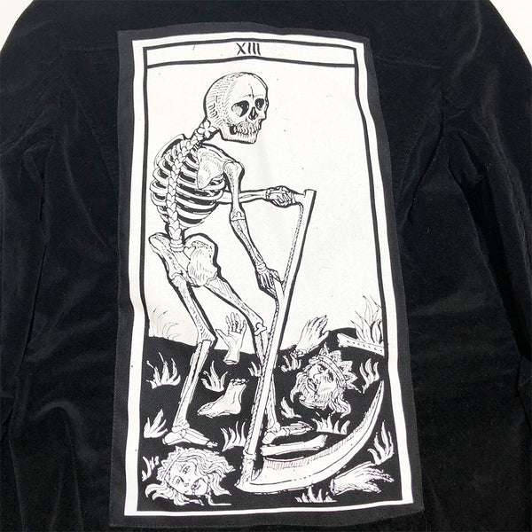 Death By Tooth and Claw Vintage Black Velvet Jacket