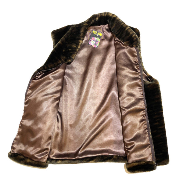 Vintage Zip Up Faux Fur Vest