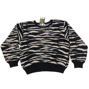 Vintage Hanae Mori Zebra Pattern Sweater