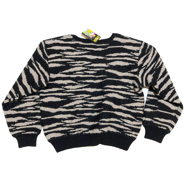 Vintage Hanae Mori Zebra Pattern Sweater