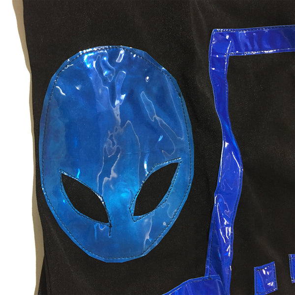 Alien Neon Blue Rave Reflective Phat  Pants
