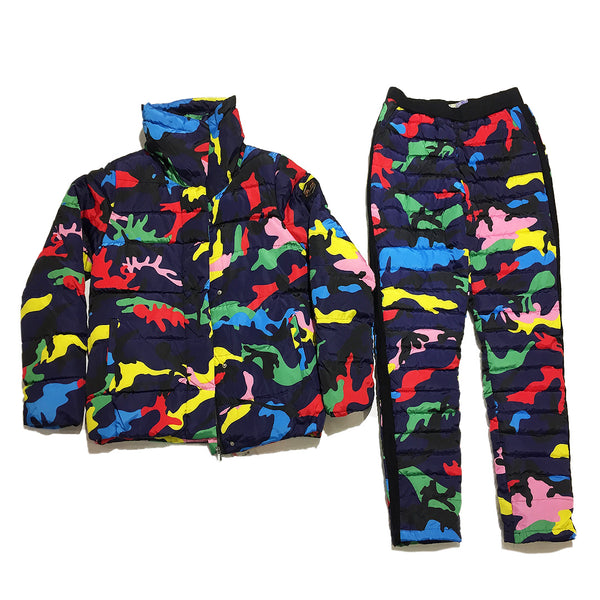 Colorful Camouflage Quilted Pants