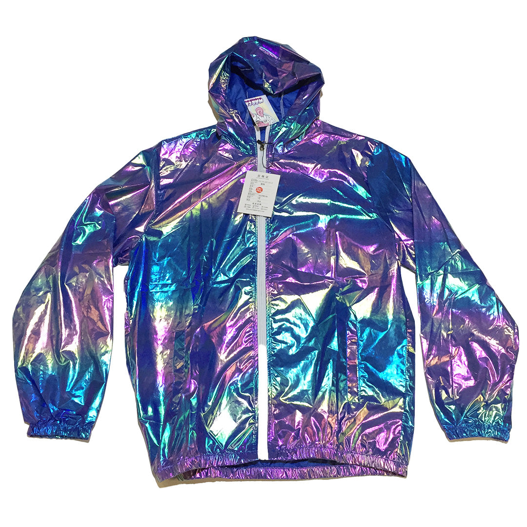 BACK IN STOCK! Blue Holographic Zip Up Hoodie