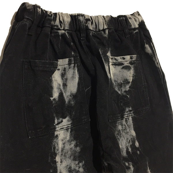 Black Bleached Denim Jeans Pants