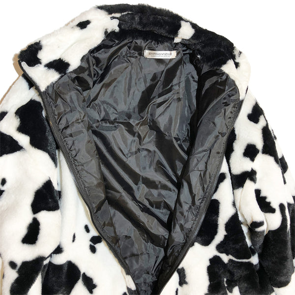 Cow Faux Fur Jacket