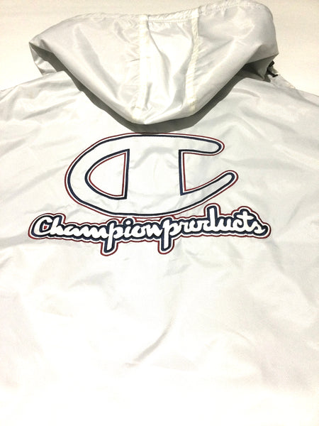 White Hooded Fleece 3/4 Parka by Champion