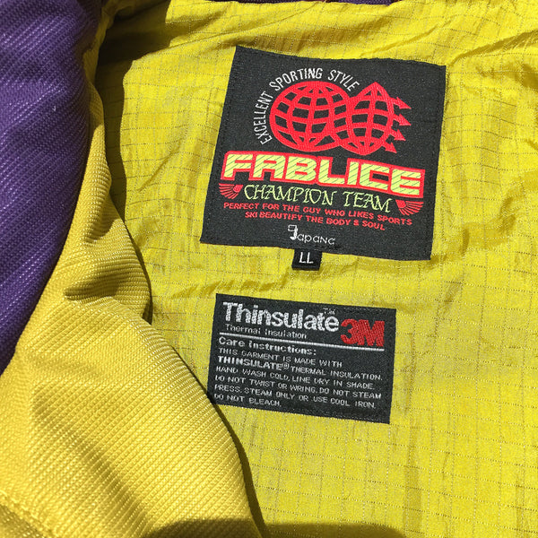 Fablice Burgundy, Yellow, Purple Ski Jacket