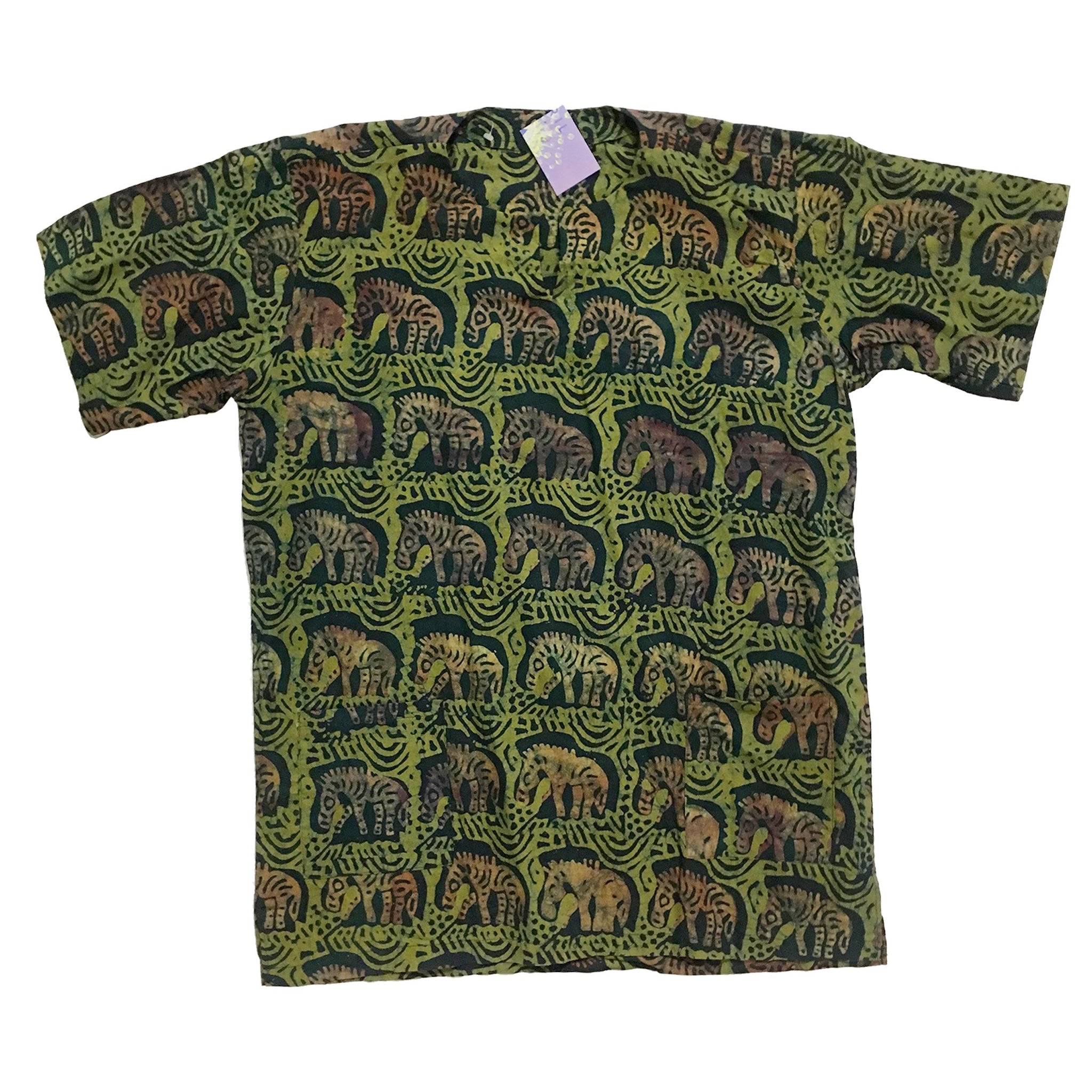 Green Vintage Batik Shirt