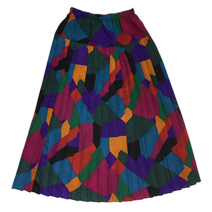 Multi Coloured Pleated Skirt