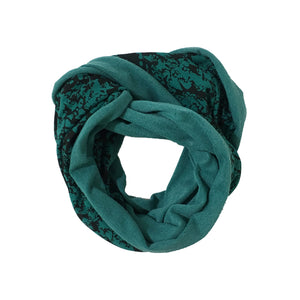 Green and Black Pattern Circle Scarf