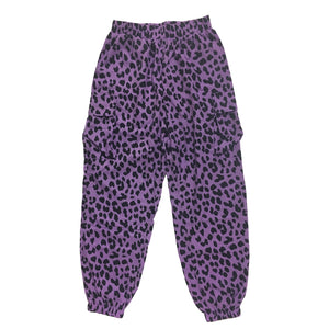 Purple Leopard Print Pants