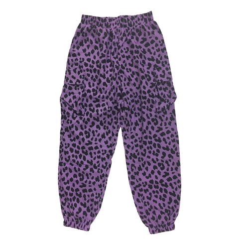 Purple Leopard Print Pants