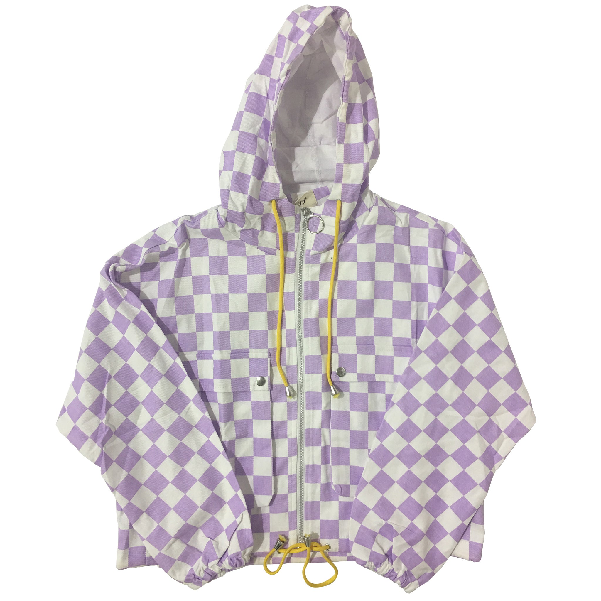 Lilac Checkered Canvas Jacket