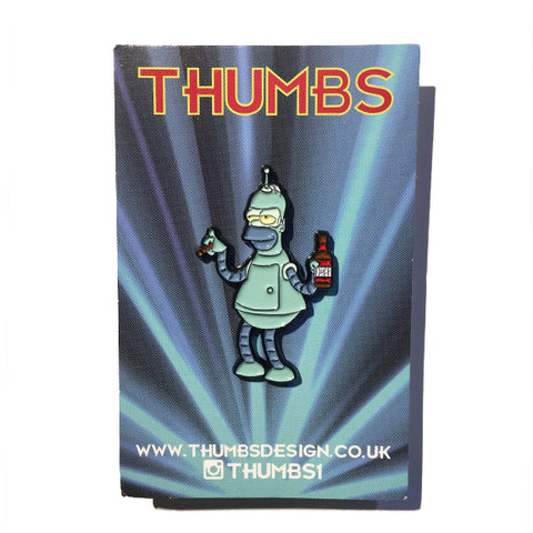 Homer x Futurama Pin Badge by THUMBS