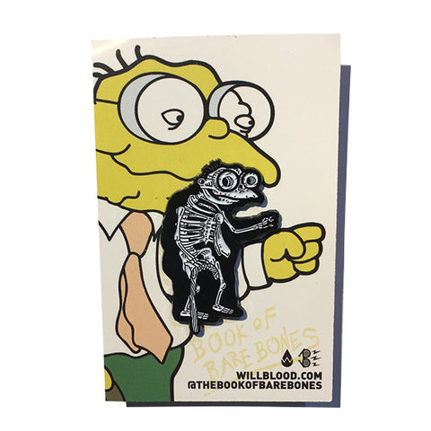 HOLD FOR MIKE Hans Moleman Xray Pin Badge by BARE BONES