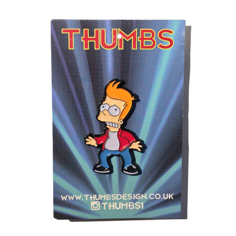 Bart x Futurama Pin Badge by THUMBS