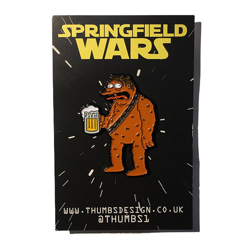 Barney x Springfield Wars Pin Badge by THUMBS