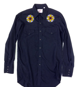 Starburst Embroidered Rodeo Cowboy Button Up