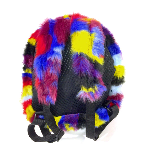 Blim Made Patchwork Faux Fur Mini-Backpack
