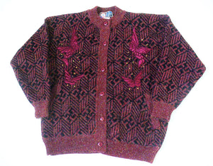 Vintage Glitter Sweater Jacket