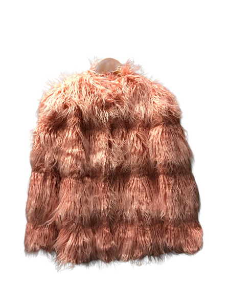 Shag Faux Fur Pink Coat