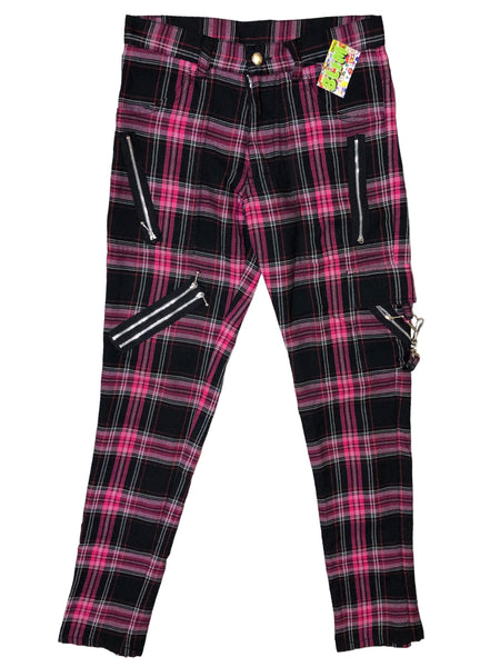 Pink/Black Punk Style Pant from Japan