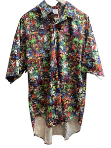 Blimport New Comic Print Button Up