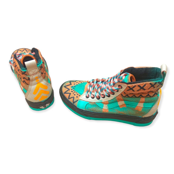 Hand Painted Reworked Hi tops by Pattern Nation