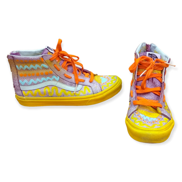 Hand Painted Reworked Hi tops by Pattern Nation