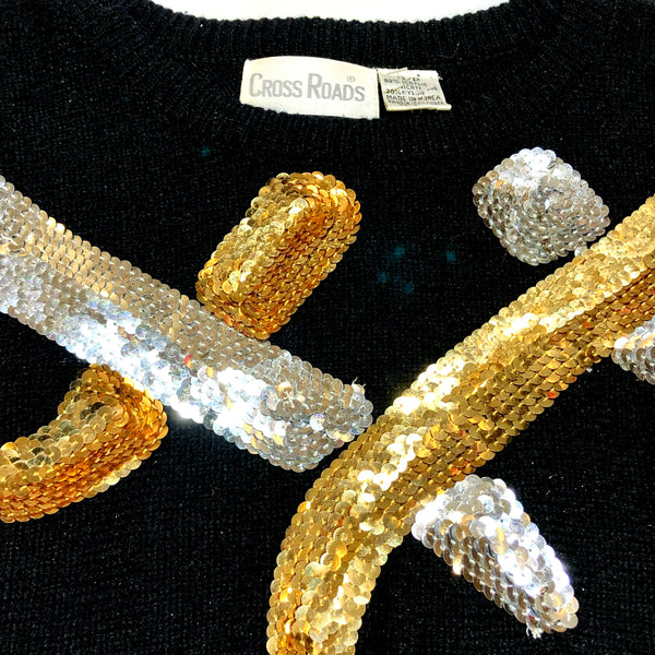 Vintage Gold/Black Knit sweater