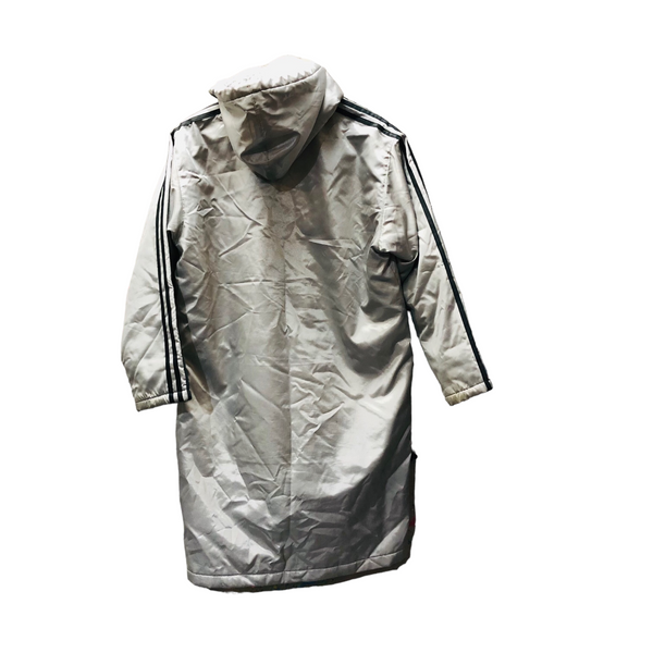 Vintage Silver Sherpa Adidas Jacket
