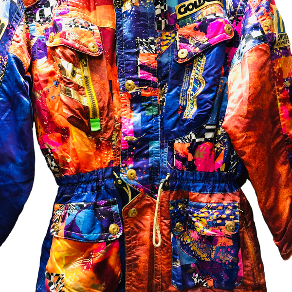 Vintage Colorful Embellished Snow suit by Goldwin