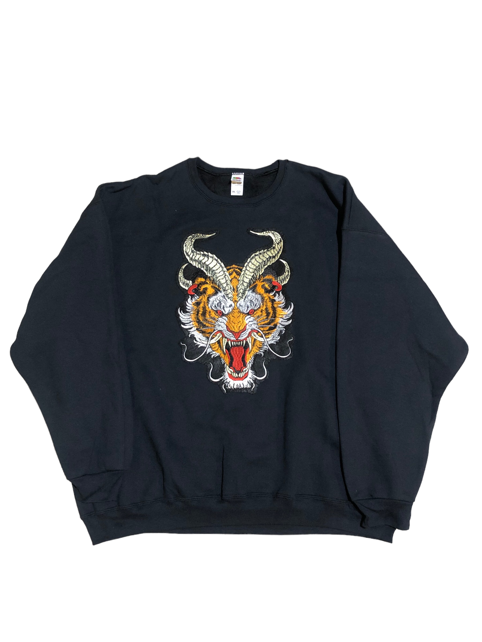 Embellished Tiger Dragon crewneck sweater
