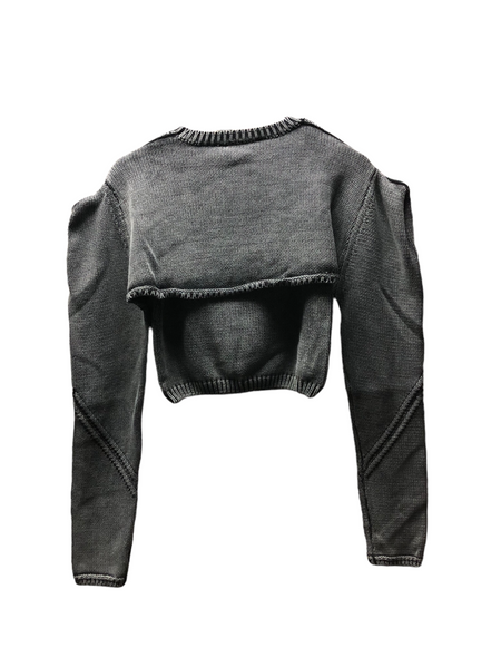 BACK IN STOCK Black Acid Wash cotton Knit Sweater set