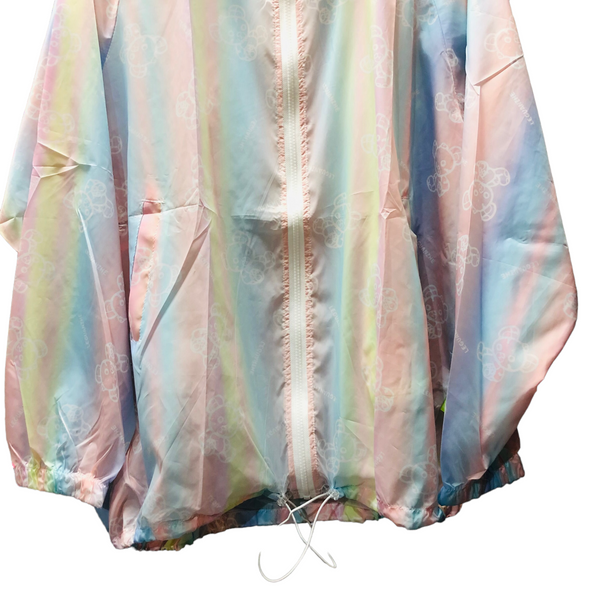 Pastel Sequin Eyeball Rainbow Teddy Hoodie Jacket