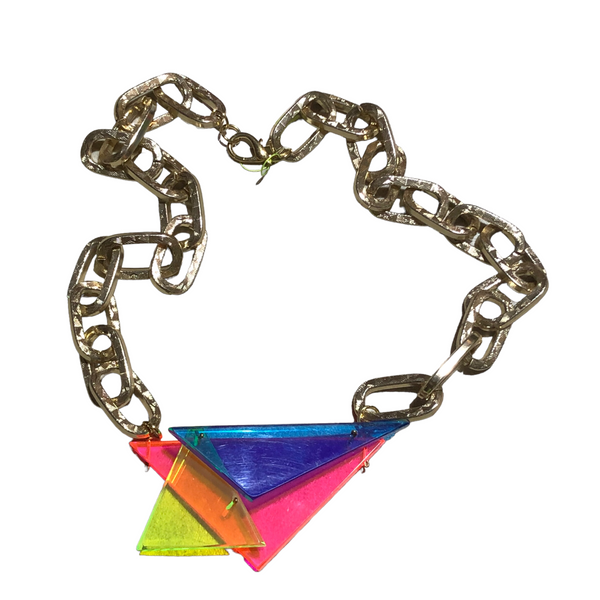 Neon Rainbow Handmade Necklace by Neon Love