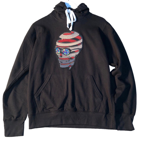 Embellished Trippy Skull Hoody