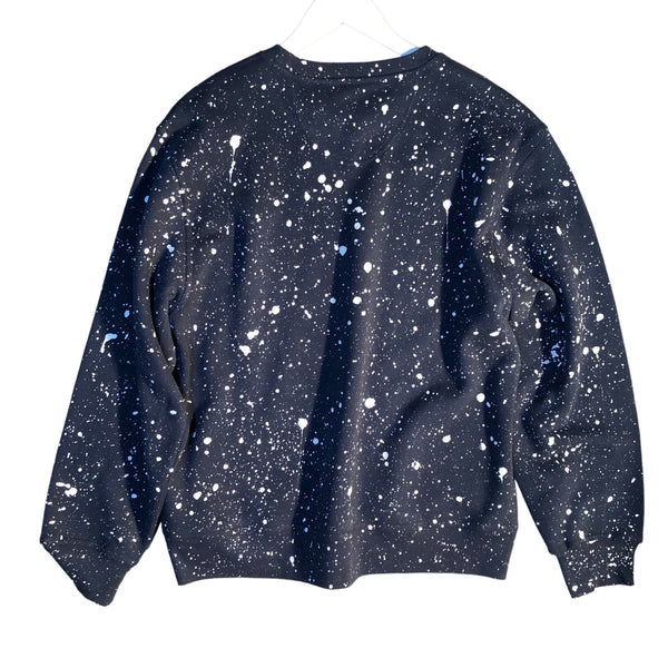 Hand Splattered Navy Blue Sesame Street Crewneck