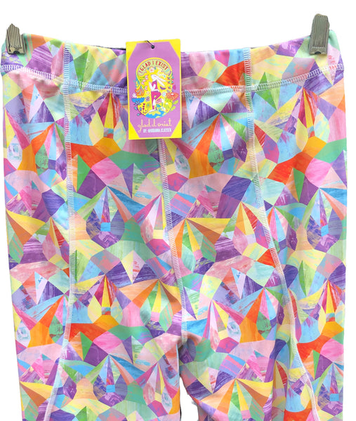 Glad I Exist Colourful Leggings by Brianna Klassen for Pattern Nation