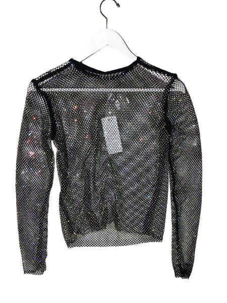 Holographic Jewelled Mesh Top