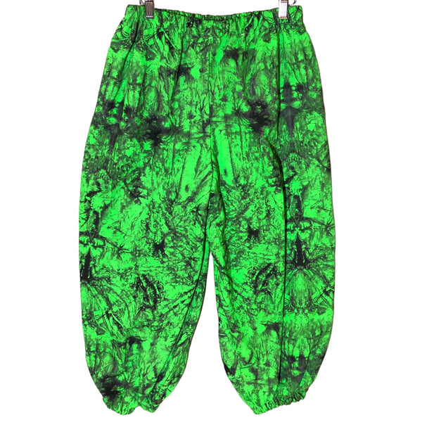 Custom Neon Green Fleece Balloon Pant by Blim