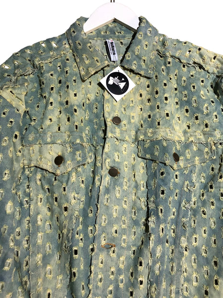 LAST ONE! Embellished Perforated Denim Jacket