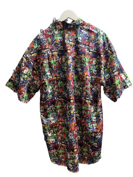 Blimport New Comic Print Button Up