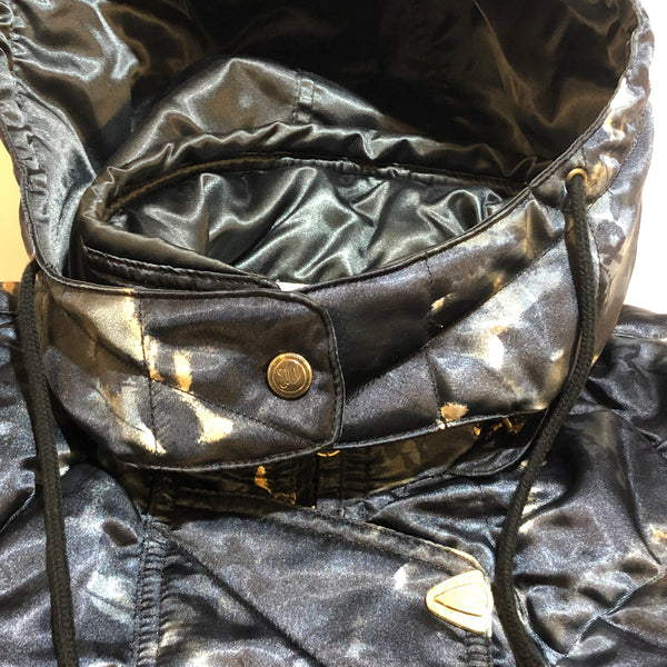 Vintage Black and Gold Quilted Windex Parka