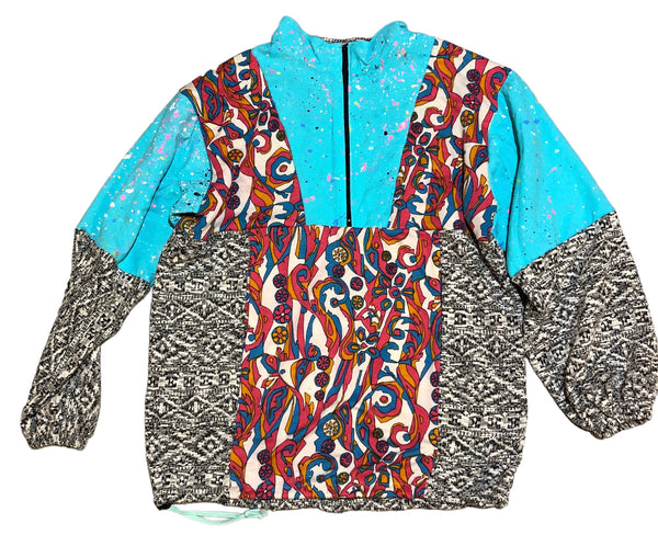 Hand Patchwork French Terry Hoodie by Pattern Nation x Blim