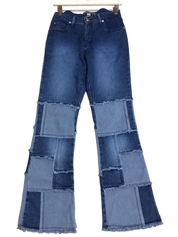 Vintage Denim Patchwork Pants