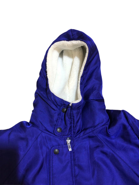 Vintage Royal Blue long Sherpa Jacket