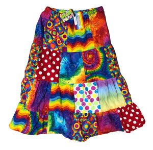 Candelicious Rainbow Patchwork Skirt