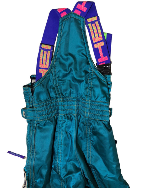 Vintage Phenix Teal/Purple Ski Jacket and Pants Set