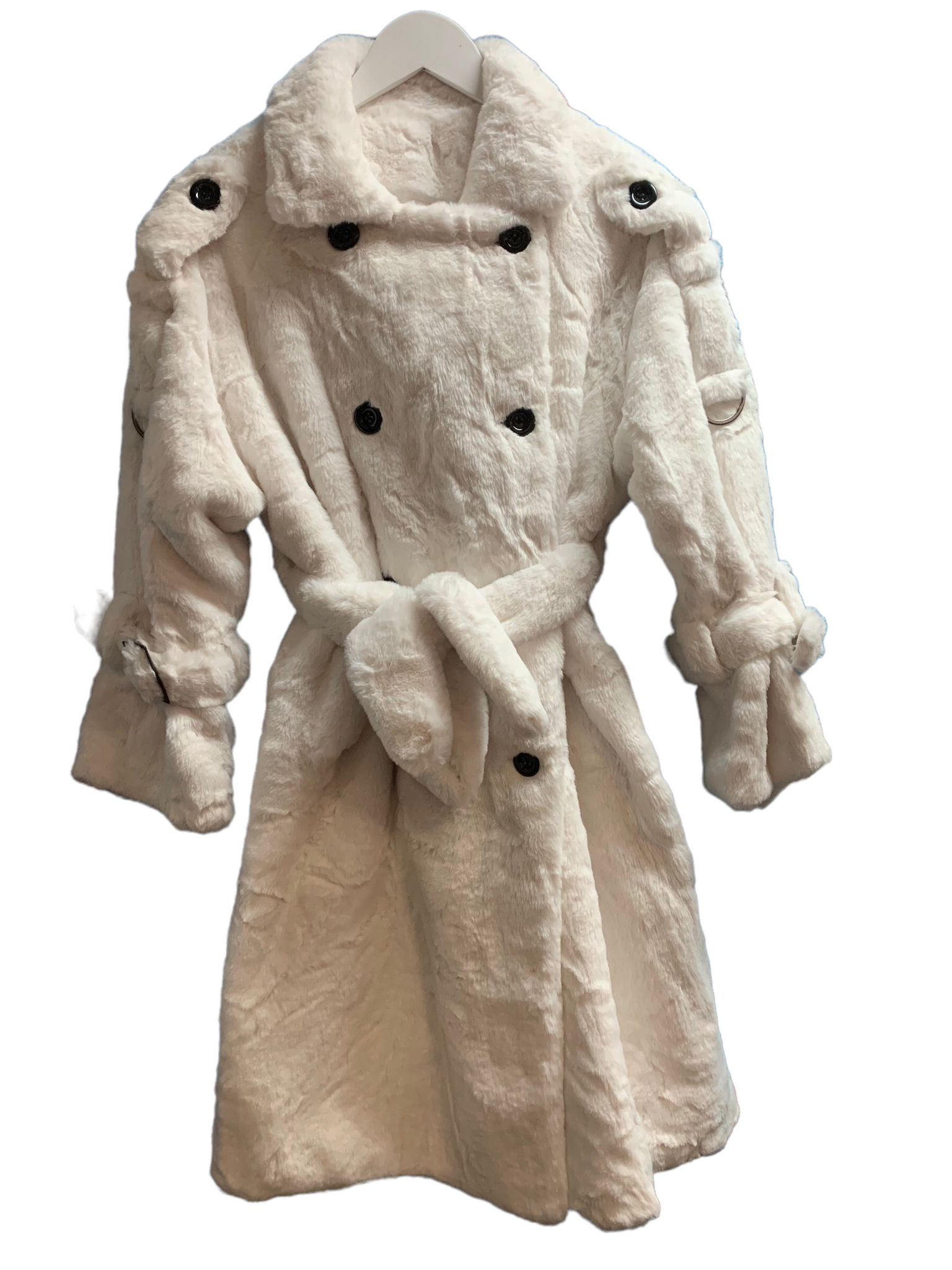 Ultra Fest Faux fur trench coat